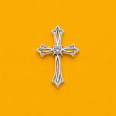Gothic Cross Lab Diamond Pendant