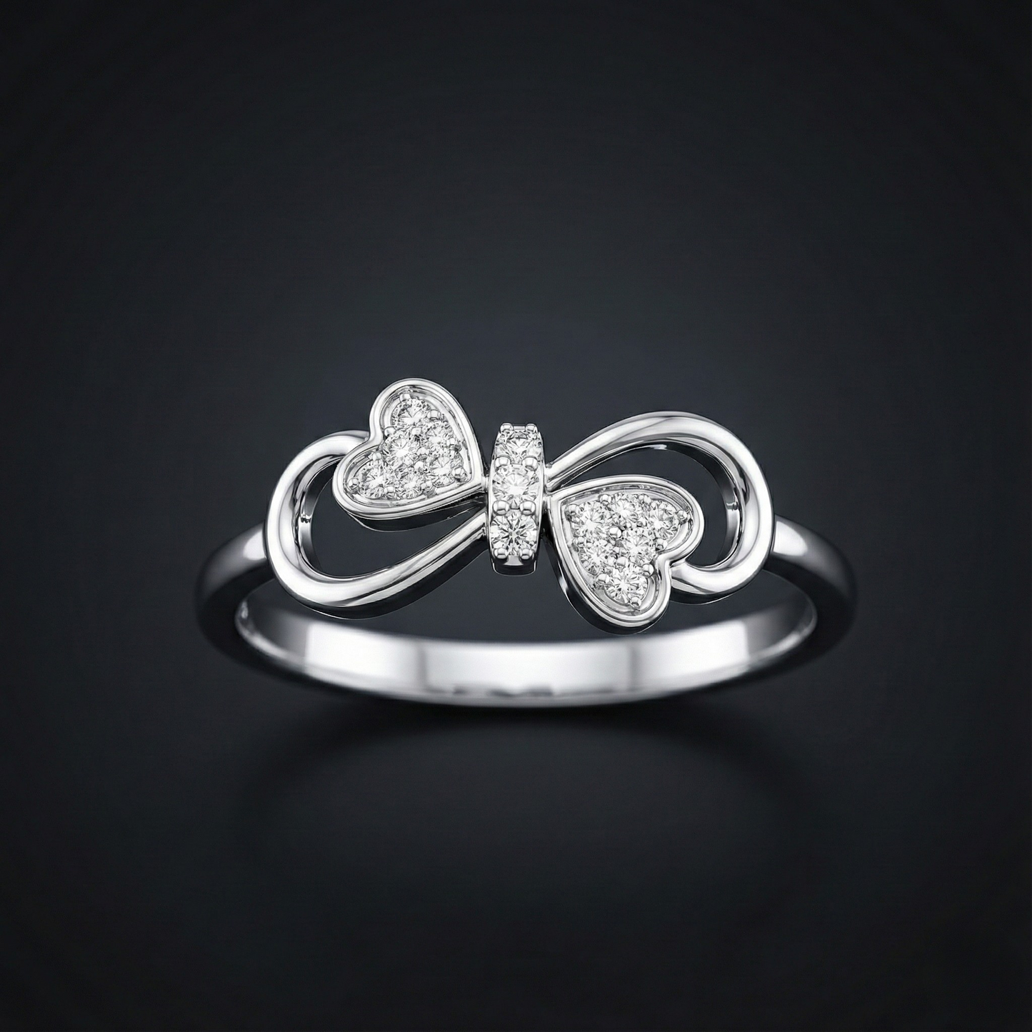 Infinity Bow Diamond Ring Orilucent