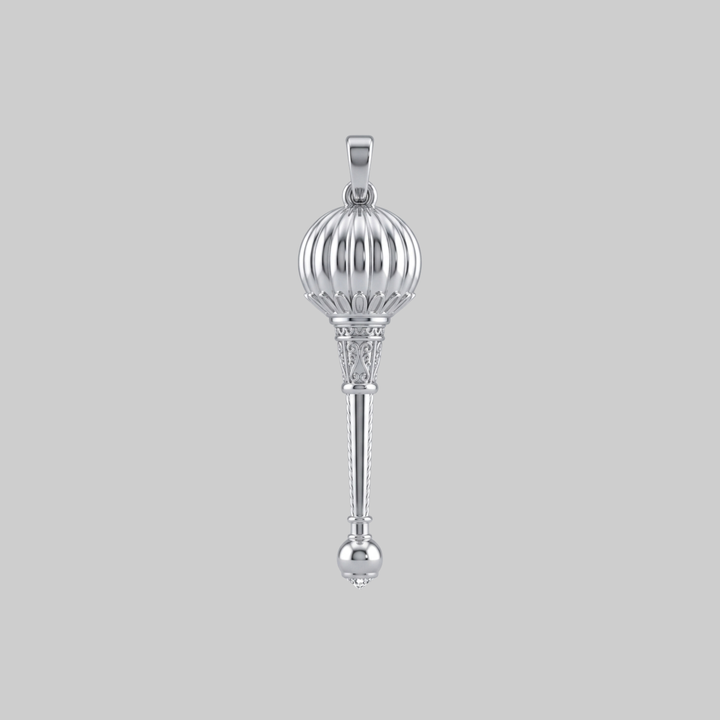 Hanuman Gada Diamond Pendant | 925 Sterling Silver Lab Grown Diamond | Hindu Spiritual Jewelry | Tijori Drop #002