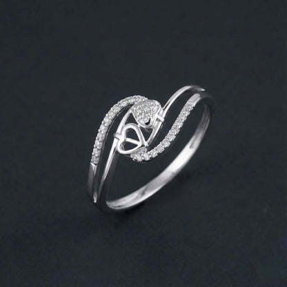 Dual Heart Diamond Ring Orilucent