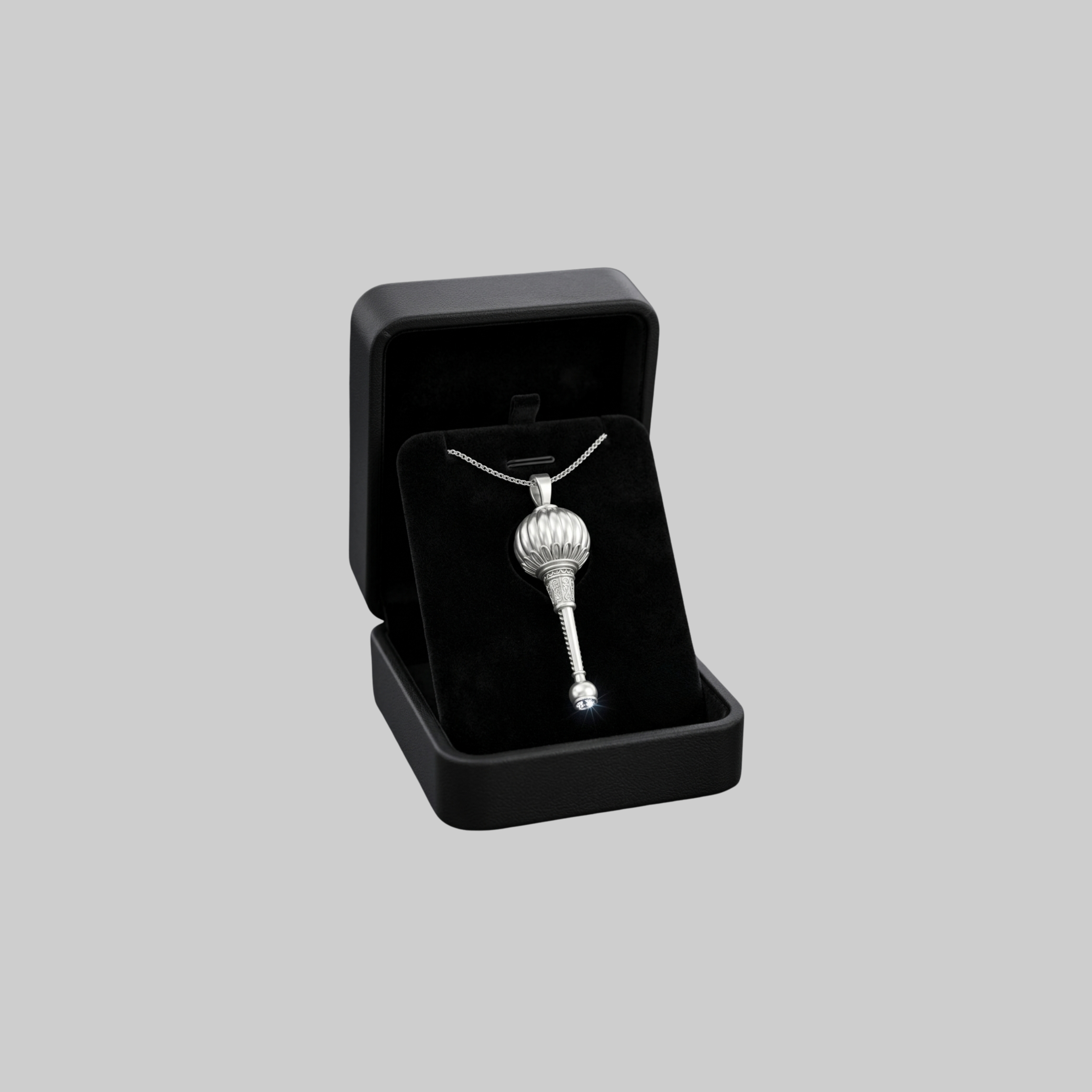 Hanuman Gada Diamond Pendant | 925 Sterling Silver Lab Grown Diamond | Hindu Spiritual Jewelry | Tijori Drop #002