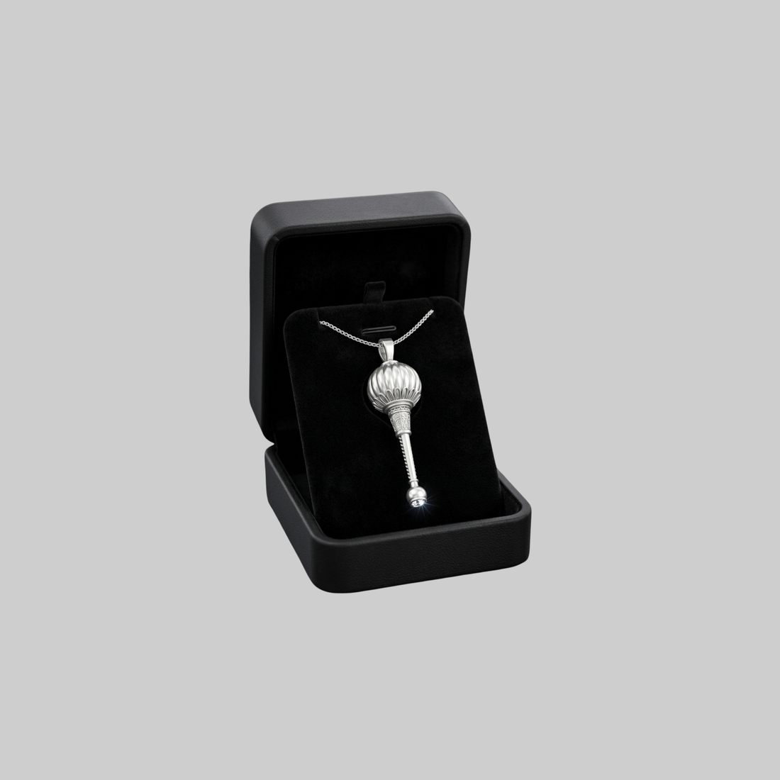 Hanuman Gada Diamond Pendant | 925 Sterling Silver Lab Grown Diamond | Hindu Spiritual Jewelry | Tijori Drop #002