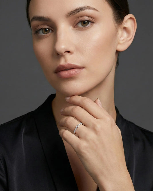 Three Heart Diamond Ring Orilucent