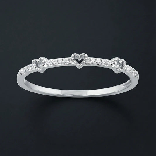 Three Heart Diamond Ring Orilucent