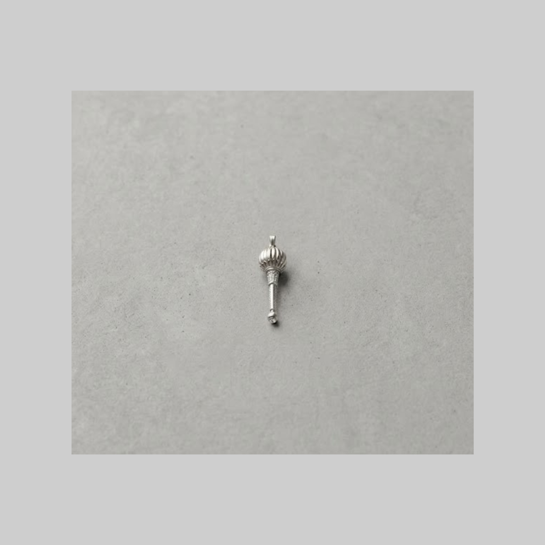 Hanuman Gada Diamond Pendant | 925 Sterling Silver Lab Grown Diamond | Hindu Spiritual Jewelry | Tijori Drop #002