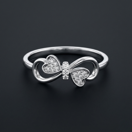 Infinity Bow Diamond Ring Orilucent