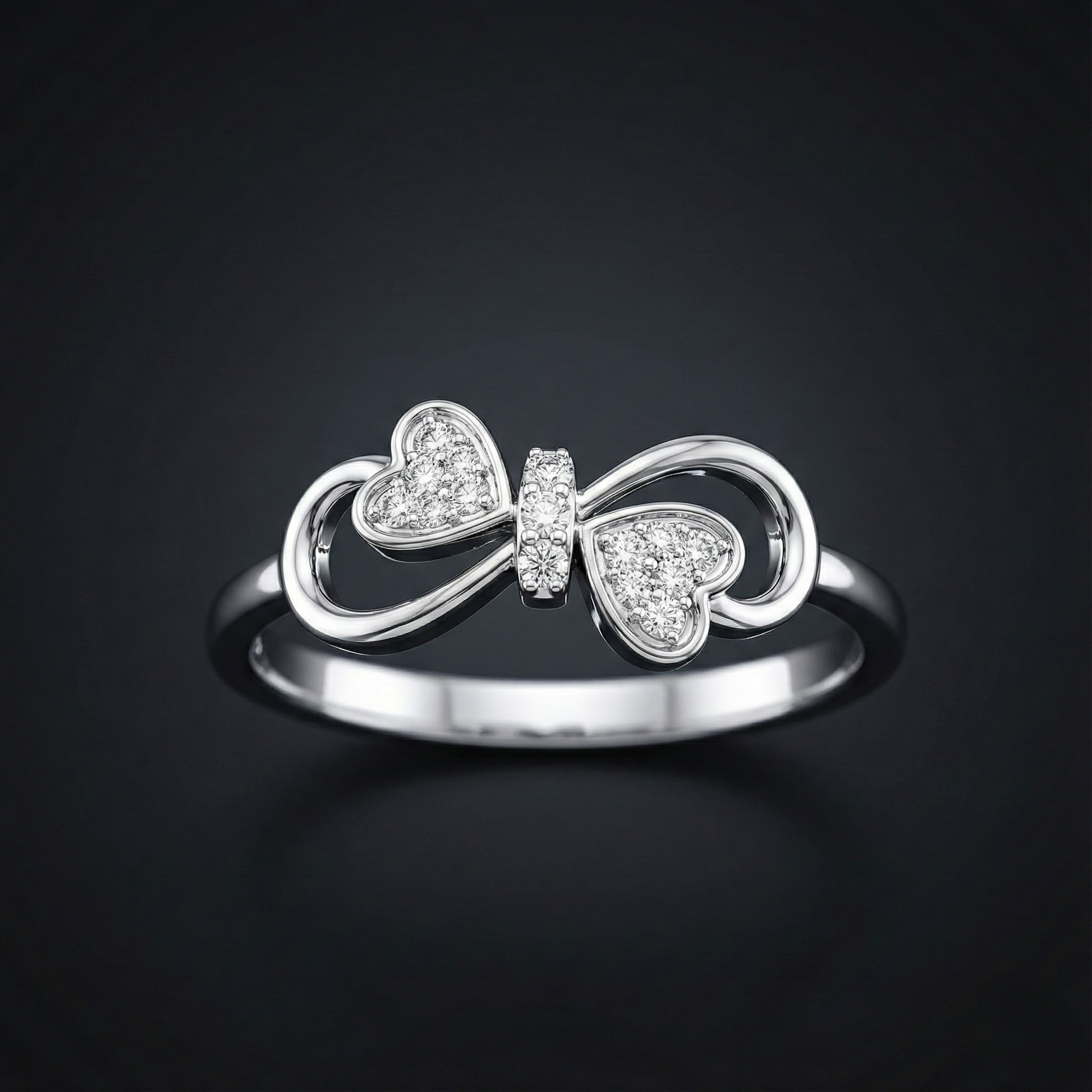 Infinity Bow Diamond Ring Orilucent