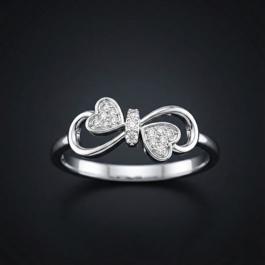 Infinity Bow Diamond Ring Orilucent