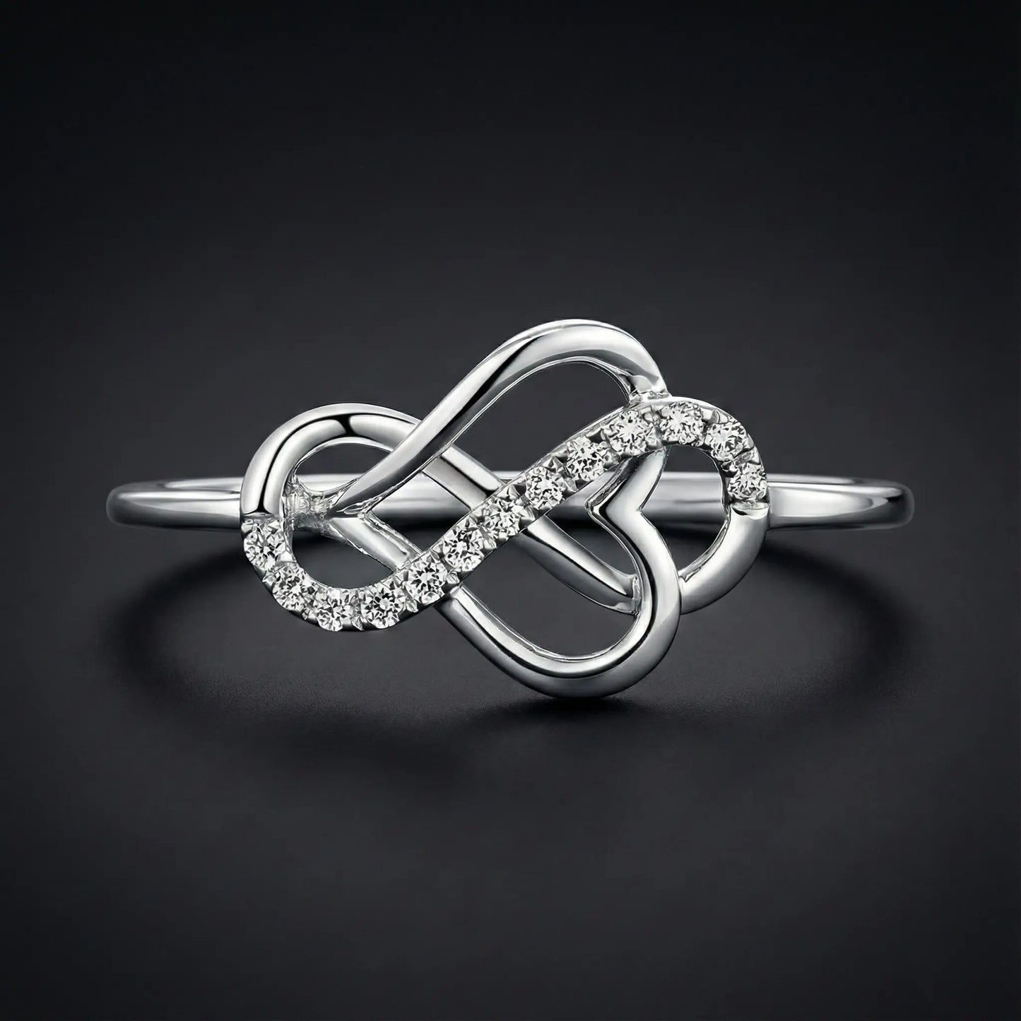 Infinity Heart Diamond Ring Orilucent