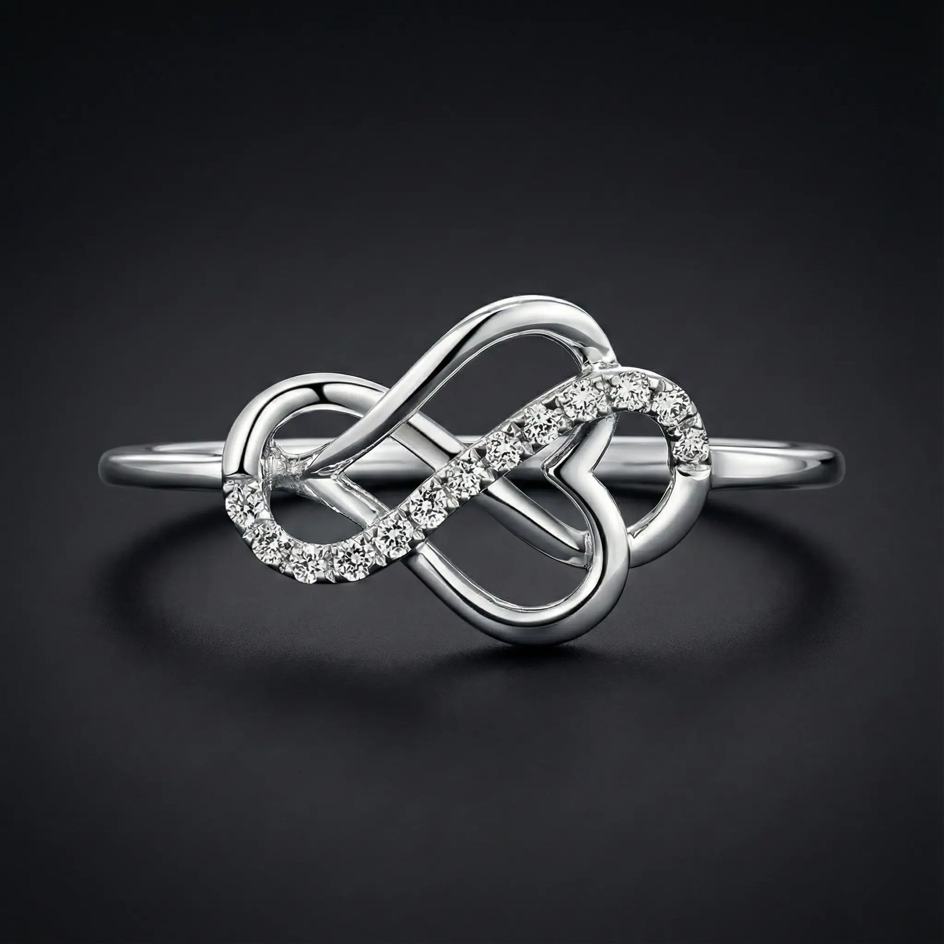 Infinity Heart Diamond Ring Orilucent