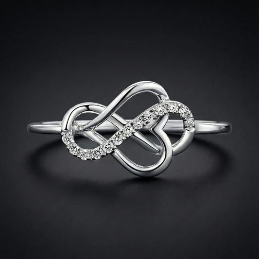 Infinity Heart Diamond Ring Orilucent