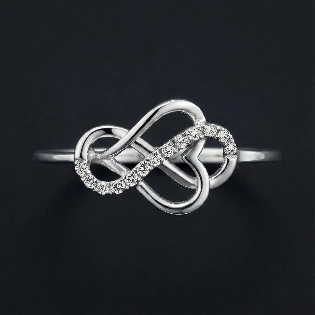 Infinity Heart Diamond Ring Orilucent