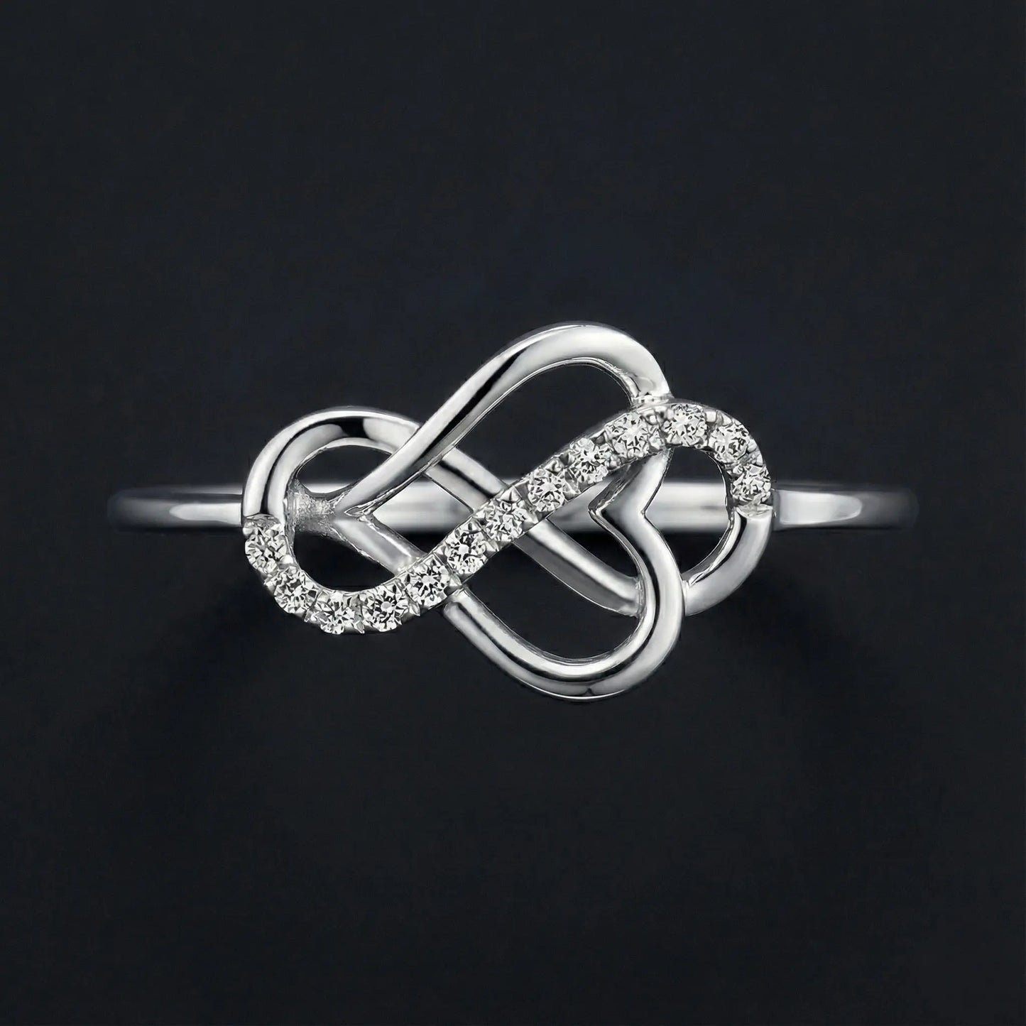 Infinity Heart Diamond Ring Orilucent