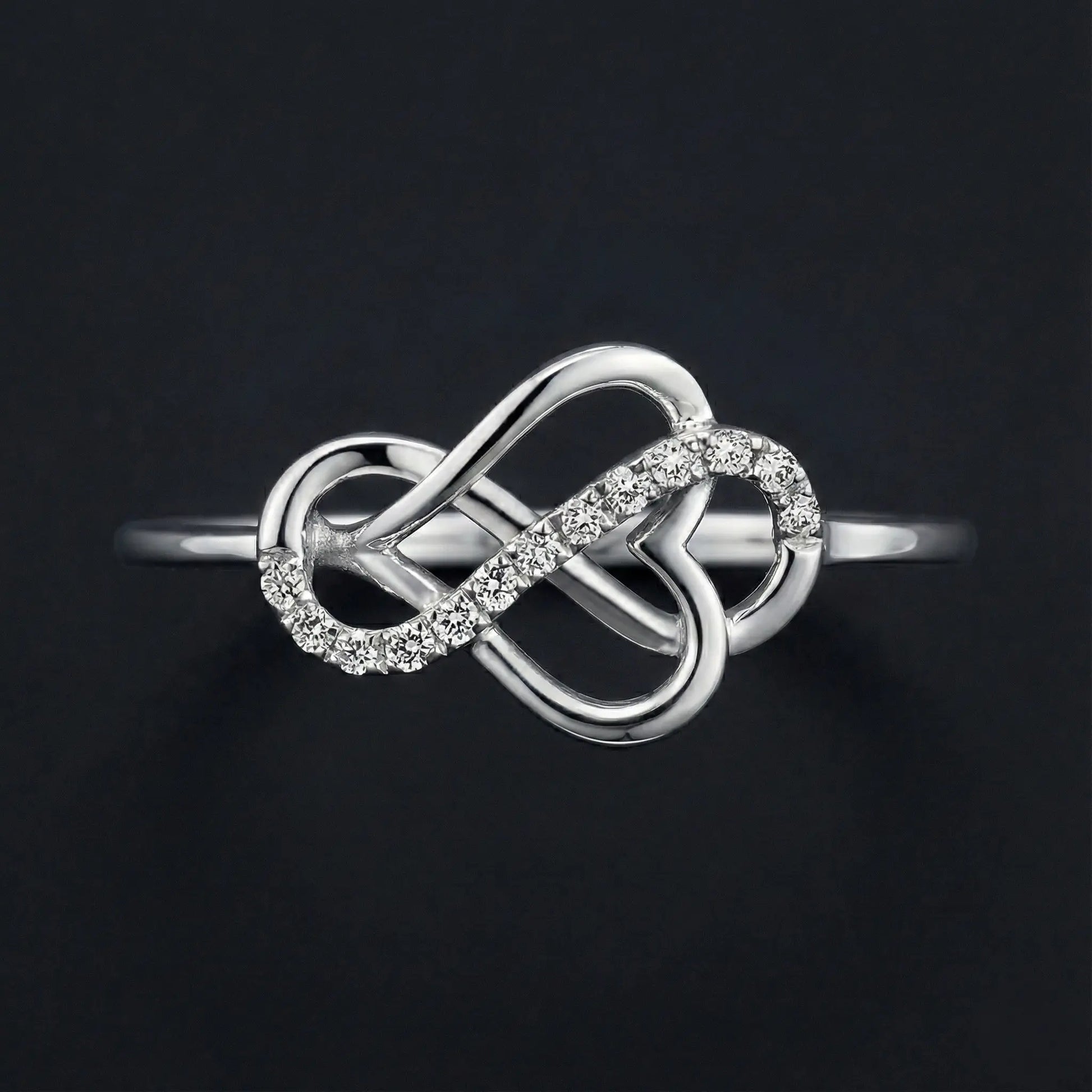 Infinity Heart Diamond Ring Orilucent
