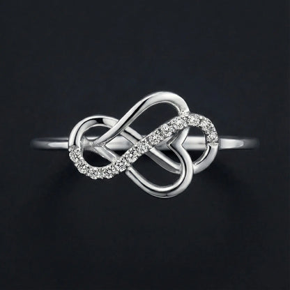 Infinity Heart Diamond Ring Orilucent
