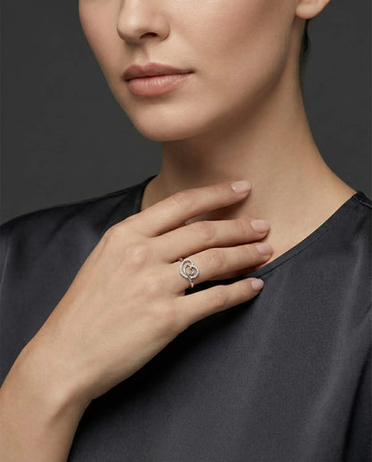 Double Heart Diamond Ring Orilucent