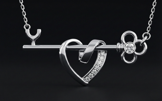 Key Heart Diamond Pendant Orilucent