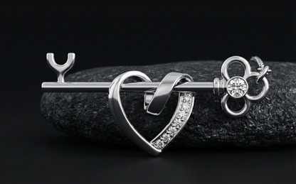 Key Heart Diamond Pendant Orilucent