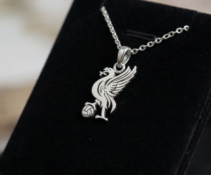 Liverpool FC Liverbird 925 Silver Diamond Pendant 