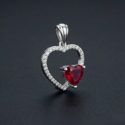 Crimson Heart Diamond Pendant Orilucent
