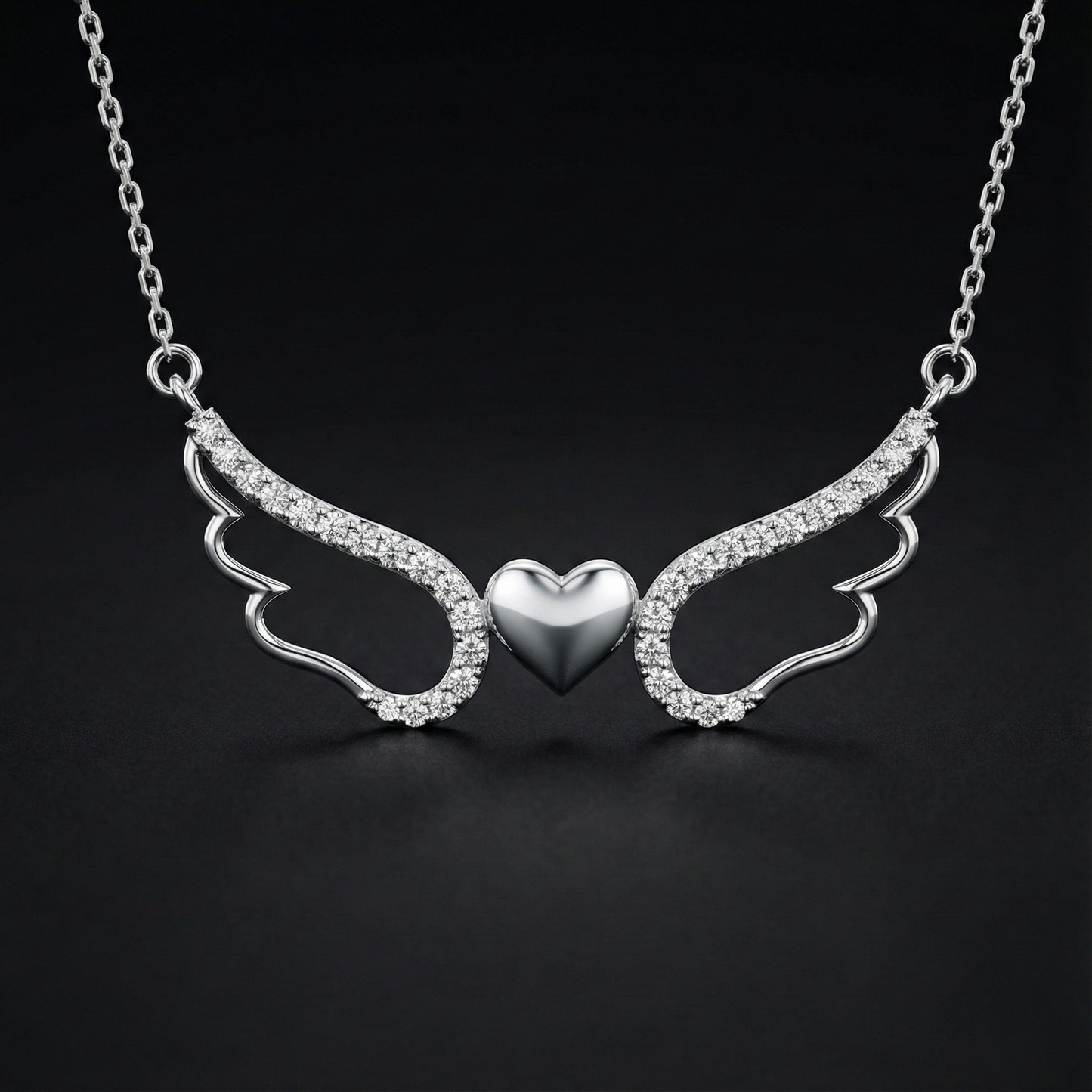 Heart Wings Diamond Pendant Orilucent