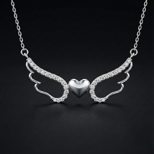 Heart Wings Diamond Pendant Orilucent