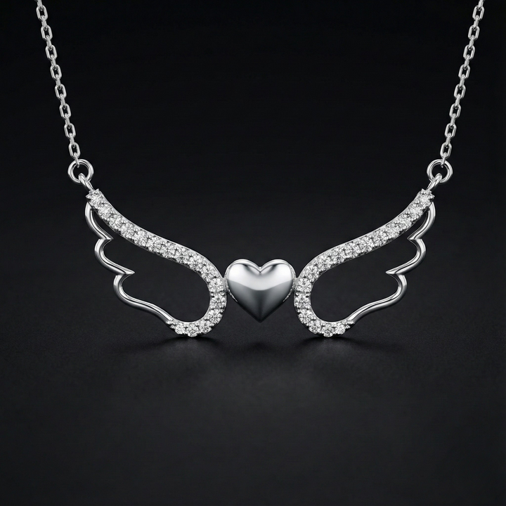 Heart Wings Diamond Pendant Orilucent