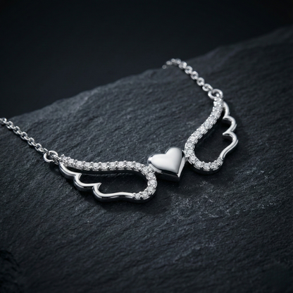 Heart Wings Diamond Pendant Orilucent